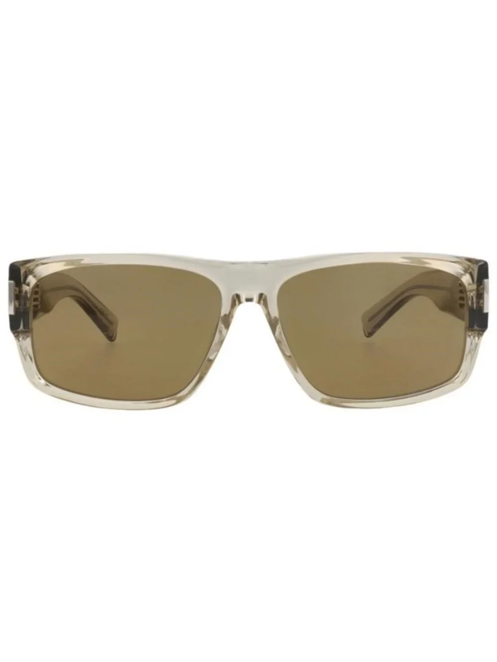 New Saint Laurent Mens Square/Rectangle Beige Beige Brown Fashion Designer Sungl